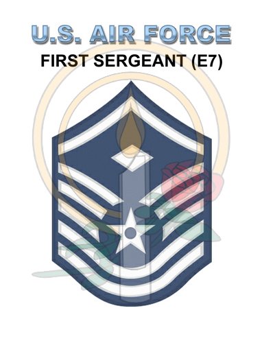 Rank Card, Air Force E7 1stSGT