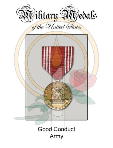 Medal Card, Good Conduct Army