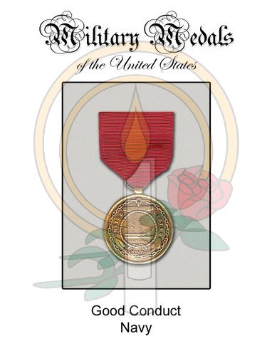 Medal Card, Good Conduct Navy