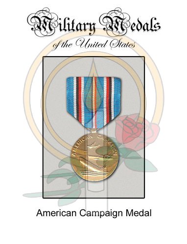 Medal Card, American Campaign