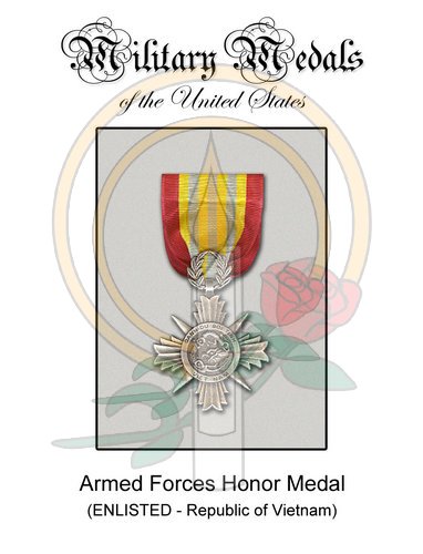 Medal Card, Armed Forces Honor (Enlisted - RVN)