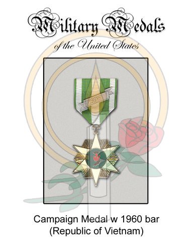 Medal Card, Campaign w 1960 bar RVN