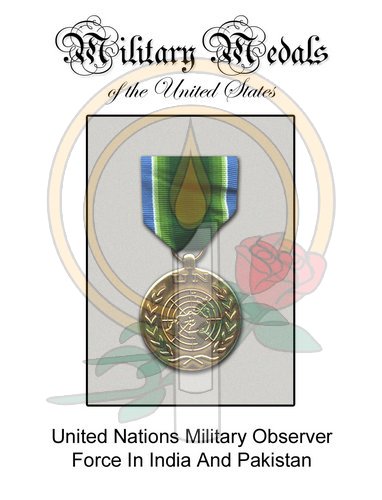 Medal Card, UN Military Observer India Pakistan