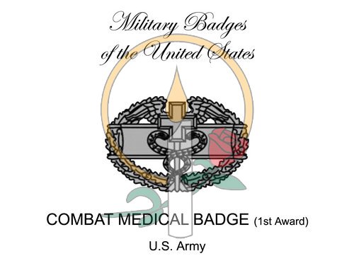 Badge Card, Combat Medical (1st Award)