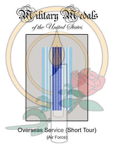 Medal Card, Air and Space Overseas Ribbon (Short)