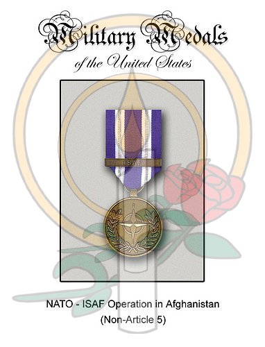 Medal Card, NATO ISAF Afghanistan