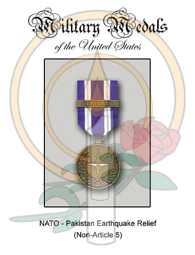 Medal Card, NATO Pakistan Earthquake