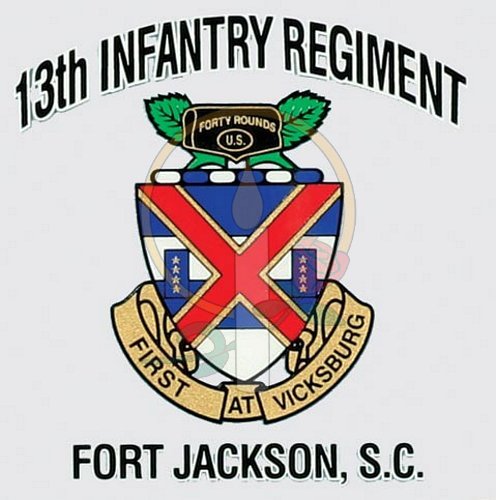 13th INF. REG. Ft. Jackson Decal