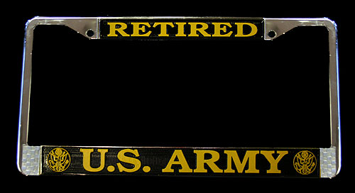 License Frame, Retired Army