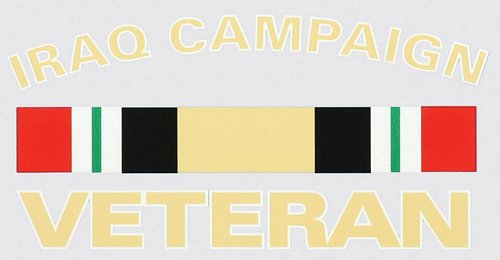 Iraq Campaign Veteran Ribbon Decal