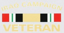 Iraq Campaign Veteran Ribbon Decal