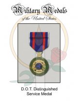 Medal Card, DOT Distinguished Service