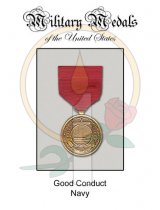 Medal Card, Good Conduct Navy