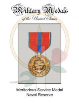 Medal Card, Meritorious Service Navy Reserve