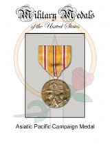 Medal Card, Asiatic Pacific Campaign