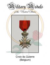 Medal Card, Belgium Croix de Guirre