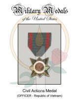 Medal Card, Civil Actions (Officer - RVN)