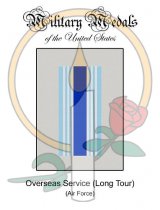 Medal Card, Air and Space Overseas Ribbon (Long)
