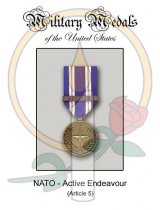 Medal Card, NATO Active Endeavour