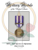 Medal Card, NATO ISAF Afghanistan