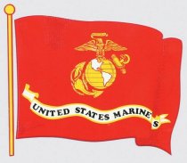 U.S. Marine Corps Wavy Flag Decal
