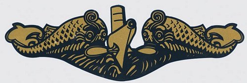 Submarine Dolphin Gold (Lg.) Decal