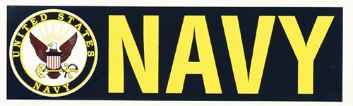 NAVY Crest Bumper Sticker