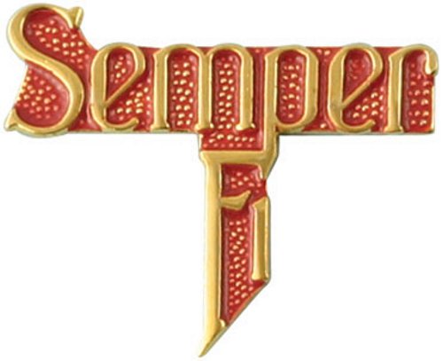 Semper Fi Word Lapel Pin