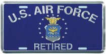 U.S. Air Force Retired License Plate