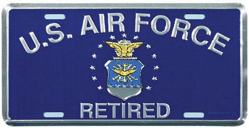 U.S. Air Force Retired License Plate