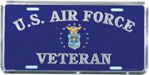 US Air Force Veteran License Plate