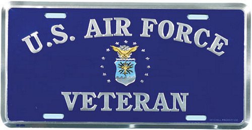 US Air Force Veteran License Plate
