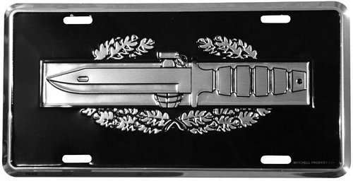 Combat Action Badge License Plate
