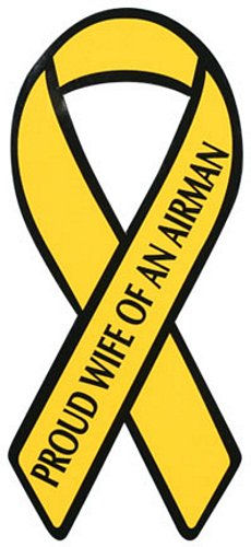 Proud Wife of an Airman Yellow Ribbon Magnet