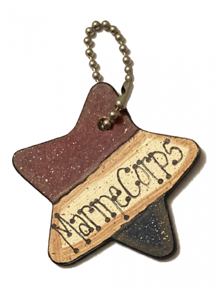 Marine Corps Star Keychain