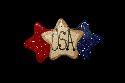 Lapel Pin, USA Triple Star (SMALL)